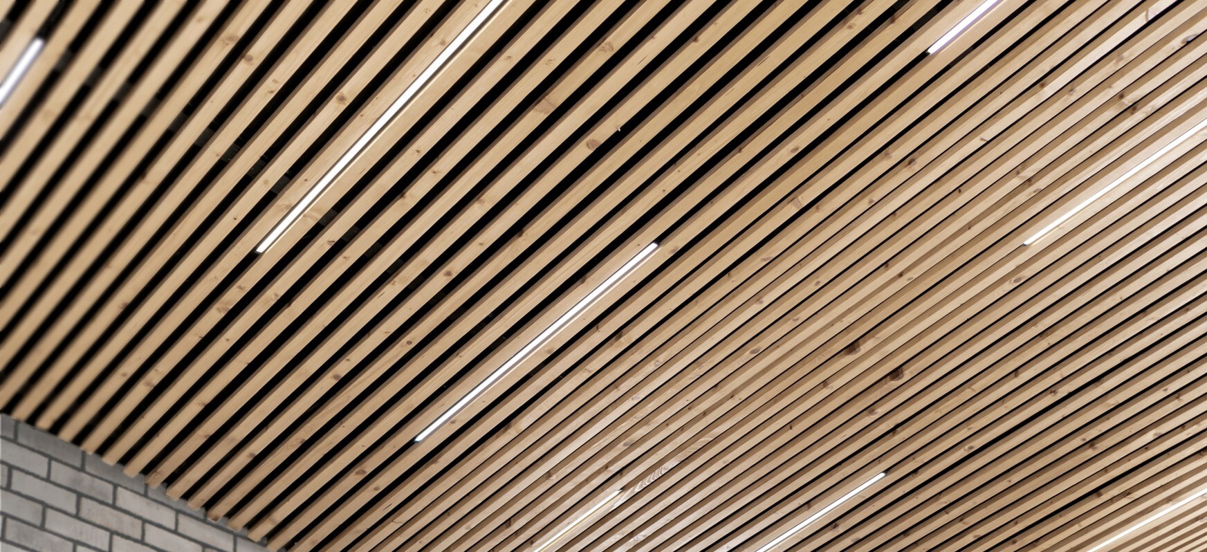 Profile LED na suficie z lamelami Profile LED na suficie z lamelami